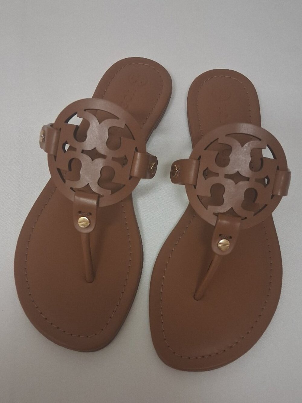 Tory Burch Miller Calf Leather Sandals Size:8 Brand New
